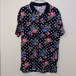 Men’s Urban Outfitters Floral/PolkaDot Print Polo